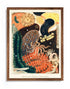 Mocha Rustic Wood Framed Great Barrier Reef Trepang Beche-De-Mer Vintage Illustration Wall Art Print